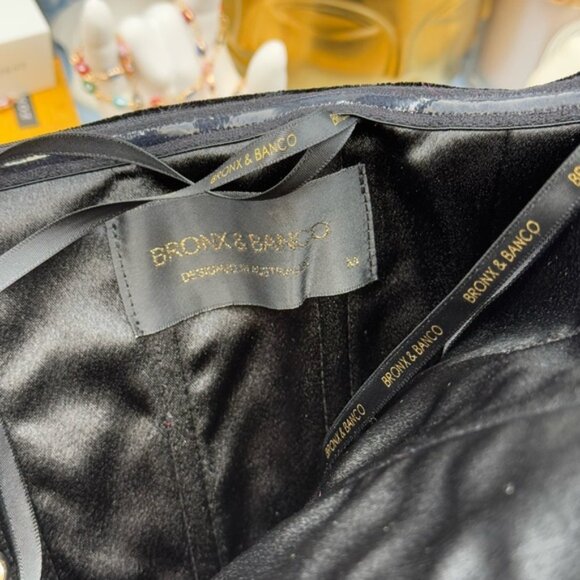 🆕 BRONX & BANCO 🧿 NWOT Florentina Corset Gown, Black Velvet, Sz M US 6 - Picture 11 of 13